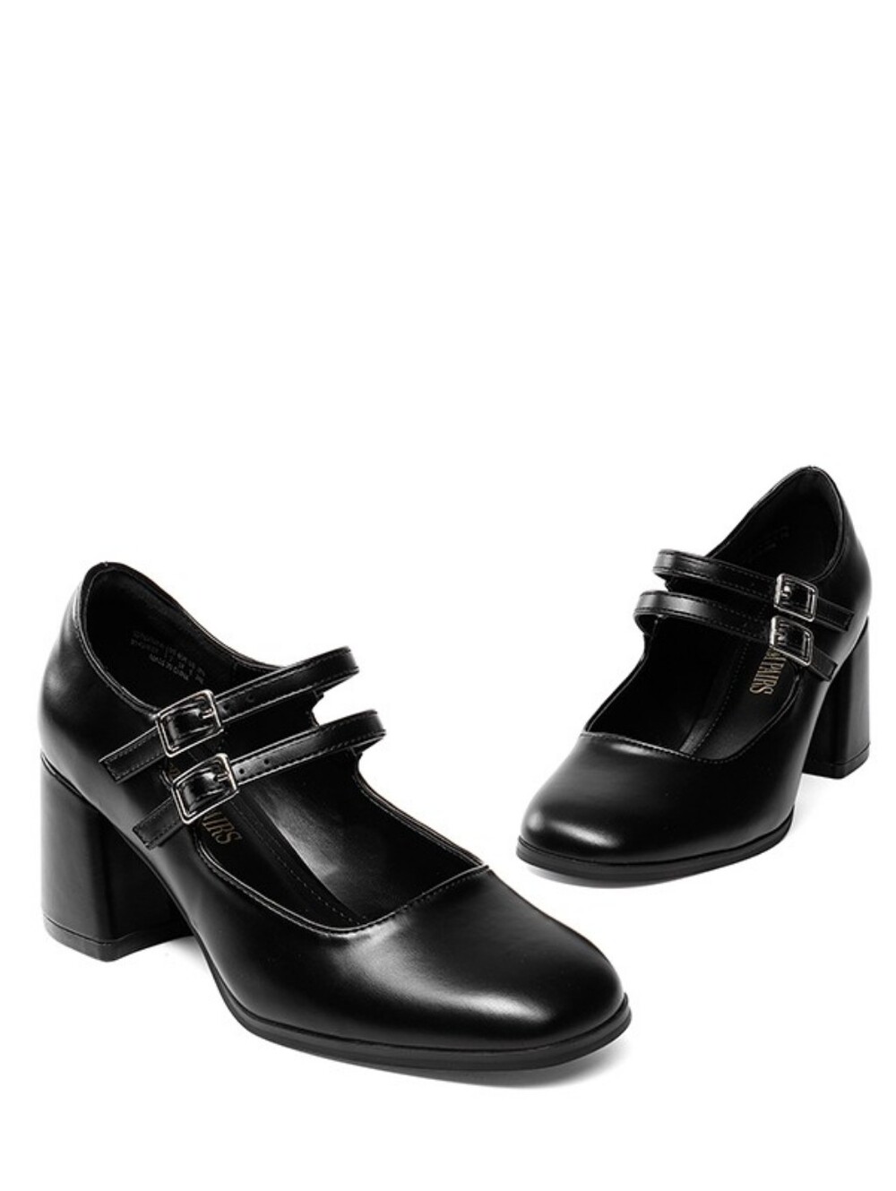 (D-4860) DREAM PAIRSDouble Straps Mary Janes Chunky Pumps Sz 10